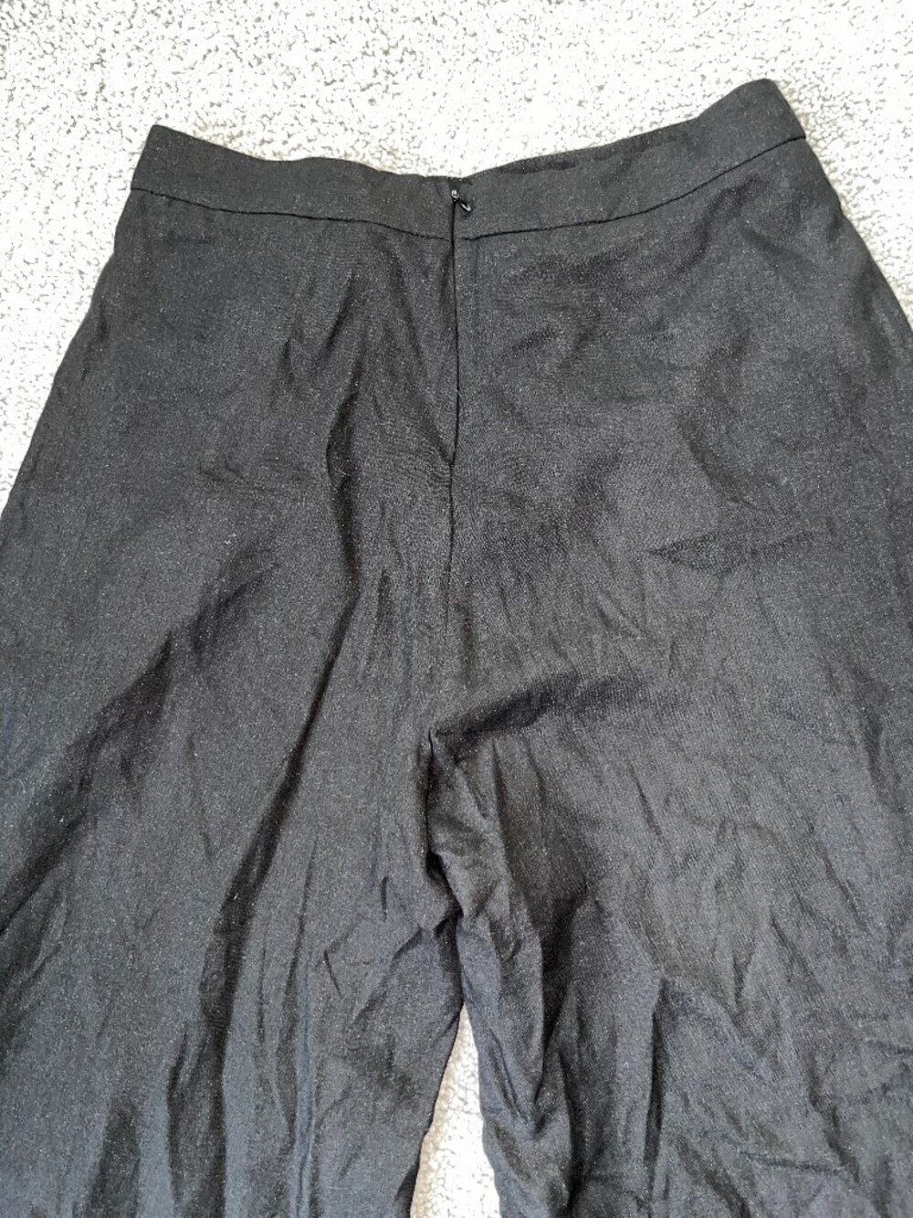 LULUS WIDE LEG BLACK PALAZZO PANTS WITH LEG REVEALING SLITS - NEW WITH TAGS - L - Picture 6 of 12